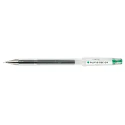 Pilot Boligrafo de Gel G-Tec C4 - Extra Fino - Recargable - Punta de Bola 0.4mm - Trazo 0.2mm - Color Verde | Ahorro Imprimiendo