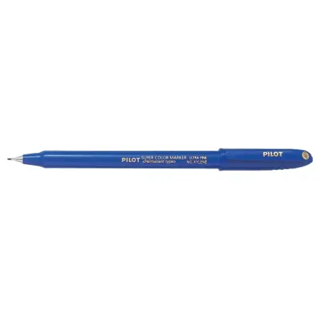 Pilot Super Color Rotulador Permanente Ultra Fino - Punta de Poliacetal 1mm - Libre de Xileno - Color Azul | Ahorro Imprimiendo