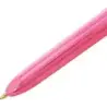 Bic 4 Colours Shine Boligrafo de Bola Retractil - Punta de 1mm - Trazo de 0.4mm - Tinta con Base de Aceite - Cuerpo Rosa Metaliz