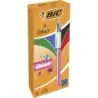 Bic 4 Colours Shine Boligrafo de Bola Retractil - Punta de 1mm - Trazo de 0.4mm - Tinta con Base de Aceite - Cuerpo Rosa Metaliz