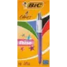 Bic 4 Colours Shine Boligrafo de Bola Retractil - Punta de 1mm - Trazo de 0.4mm - Tinta con Base de Aceite - Cuerpo Morado Metal