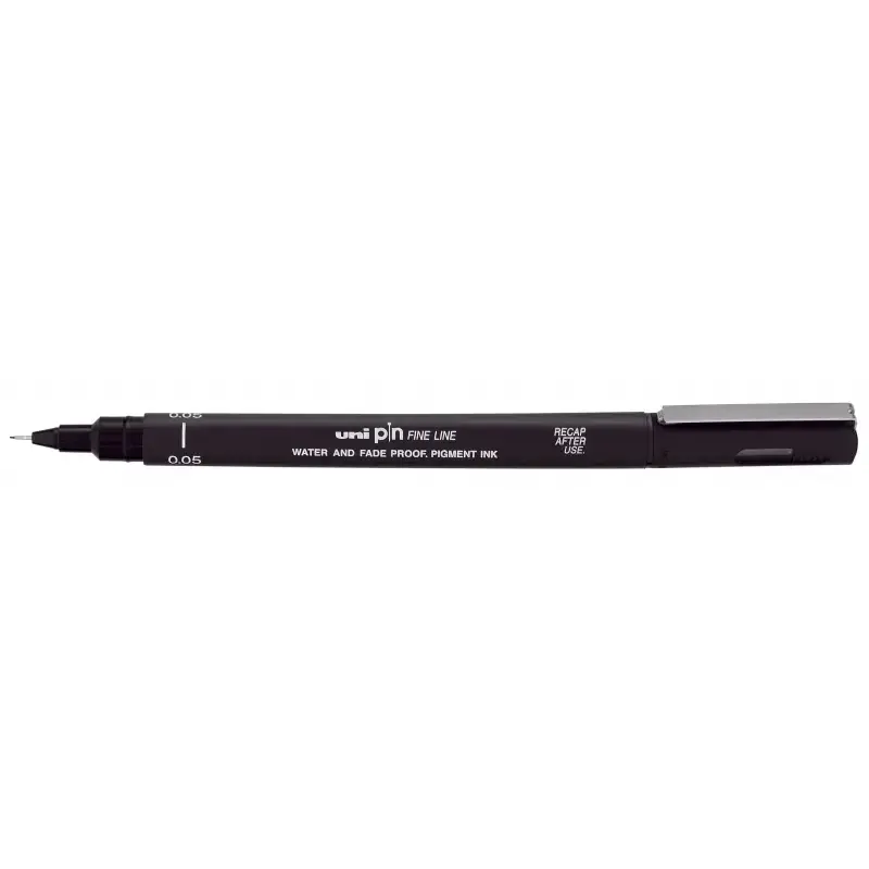 Uni-ball PIN005 Rotulador Calibrado - Punta Poliacetal 0.05mm - Tinta Pigmentada Resistente al Agua y Luz - Color Negro | Ahorro