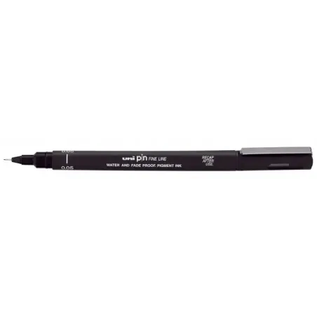 Uni-ball PIN005 Rotulador Calibrado - Punta Poliacetal 0.05mm - Tinta Pigmentada Resistente al Agua y Luz - Color Negro | Ahorro