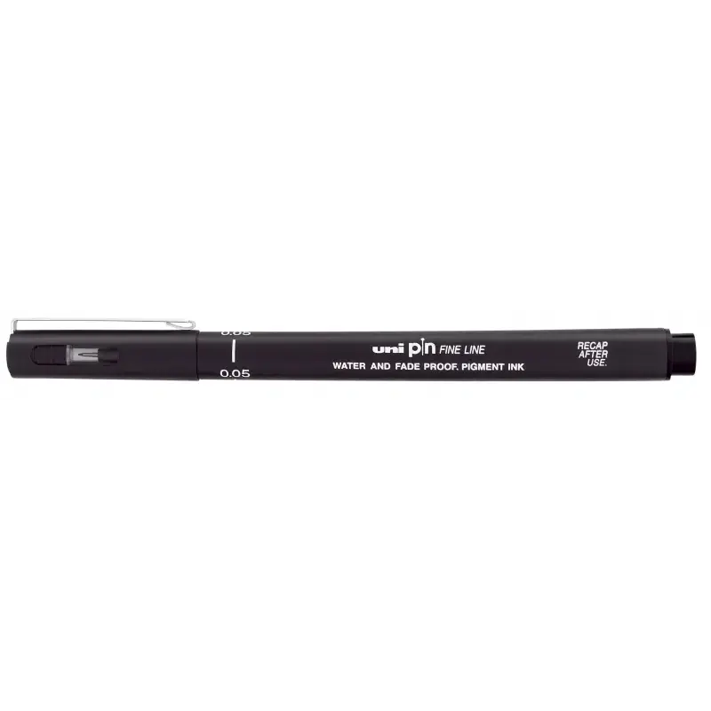 Uni-ball PIN005 Rotulador Calibrado - Punta Poliacetal 0.05mm - Tinta Pigmentada Resistente al Agua y Luz - Color Negro | Ahorro