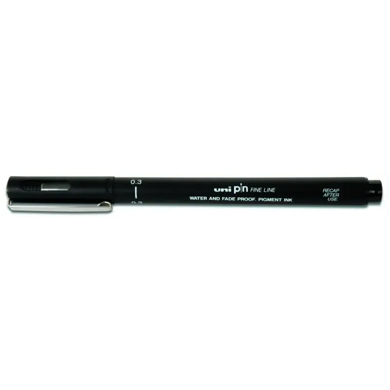Uni-ball PIN03-200(S) Rotulador Calibrado - Punta Poliacetal 0.3mm - Ancho de Trazo 0.3mm - Tinta Resistente al Agua y Luz - Col