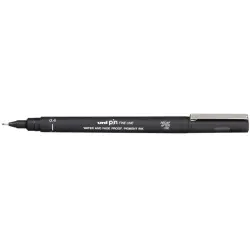 Uni-ball PIN04-200(S) Rotulador Calibrado - Punta Poliacetal 0.4mm - Tinta Pigmentada Resistente al Agua y Luz - Color Negro | A