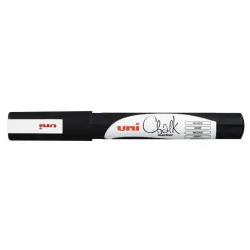 Uni-ball PWE-3MS Marcador de Tiza Liquida - Punta Conica 0.7mm - Borrado en Humedo - Resistente a la Lluvia - Color Negro | Ahor