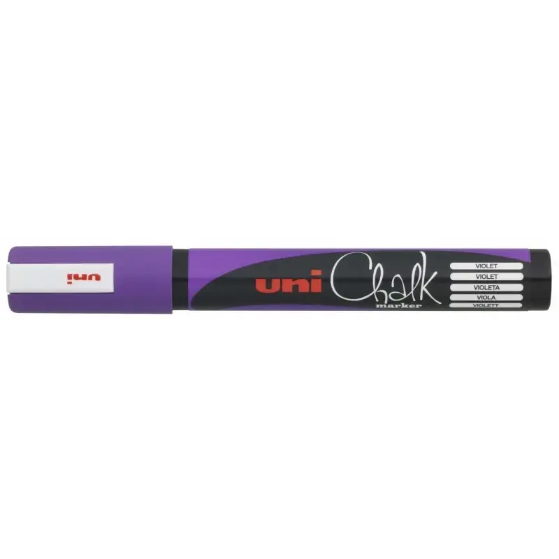 Uni-ball PWE-5M Marcador de Tiza Liquida - Punta Conica 1.8-2.5mm - Borrado en Humedo - Resistente a la Lluvia y Exteriores - Co