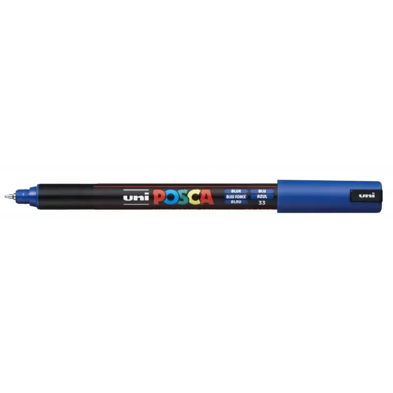 Posca PC-1MR Marcador de Pintura - Punta Roller de Fibra 0.7mm - Linea Extrafina - Tinta Pigmentada Base al Agua - Resistente a
