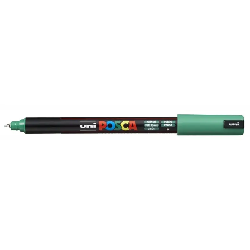 Posca PC-1MR Marcador de Pintura - Punta Roller de Fibra 0.7mm - Linea Extrafina - Tinta Pigmentada Base al Agua - Resistente a