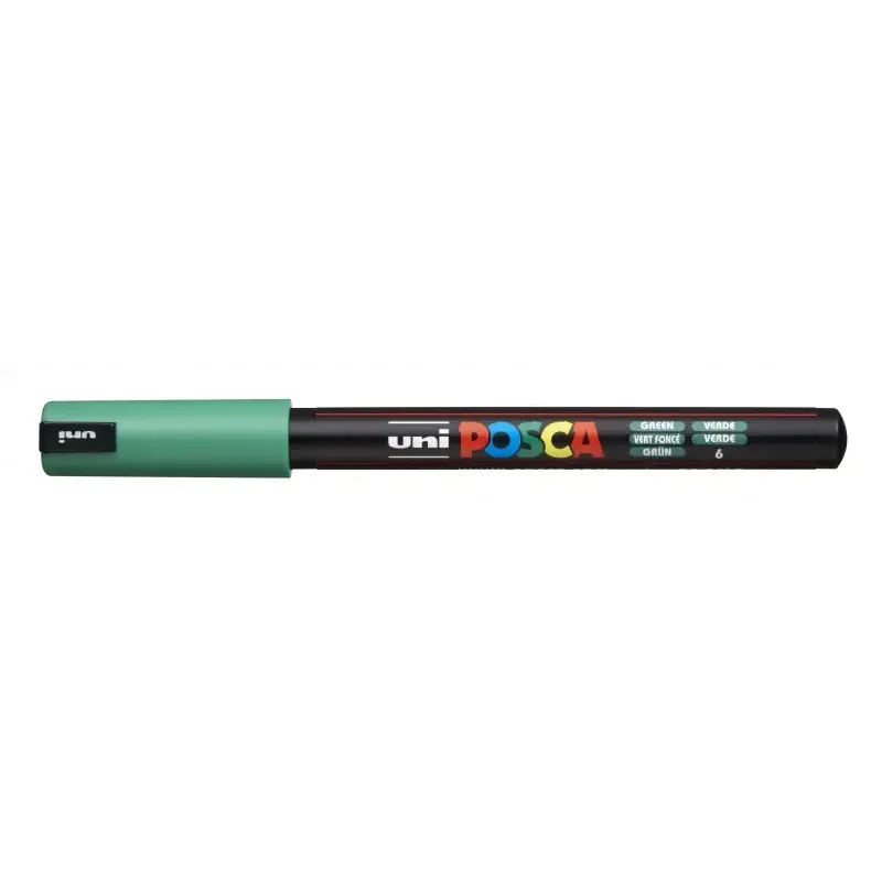 Posca PC-1MR Marcador de Pintura - Punta Roller de Fibra 0.7mm - Linea Extrafina - Tinta Pigmentada Base al Agua - Resistente a