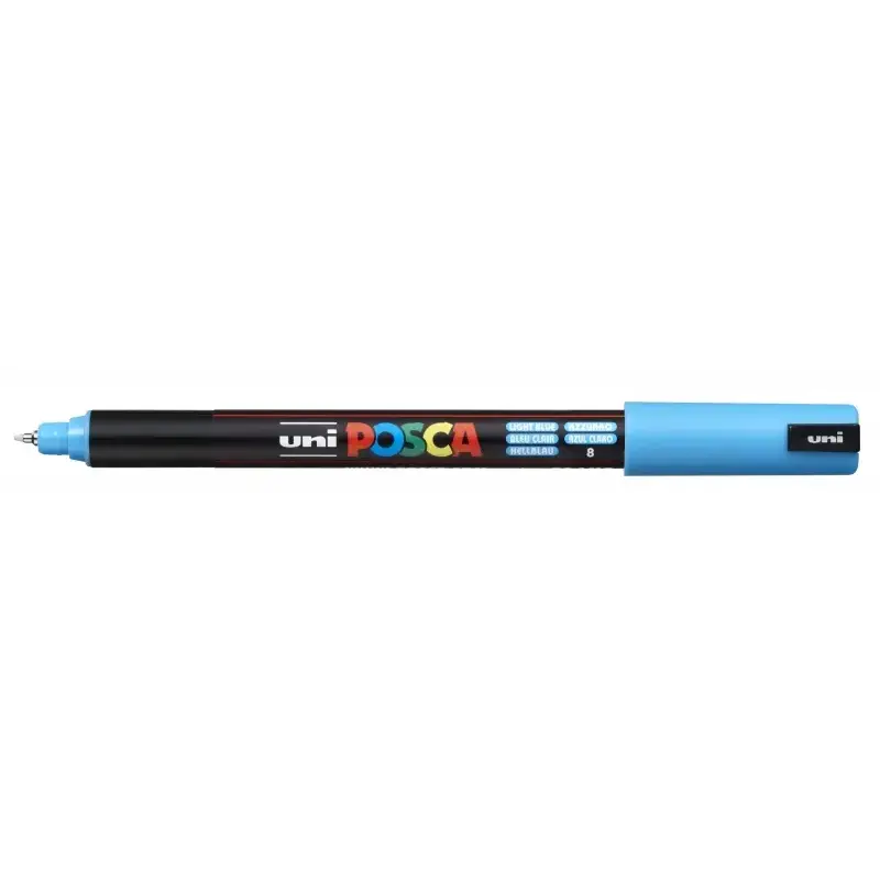 Posca PC-1MR Marcador de Pintura - Punta Roller de Fibra 0.7mm - Linea Extrafina - Tinta Pigmentada Base al Agua - Resistente a