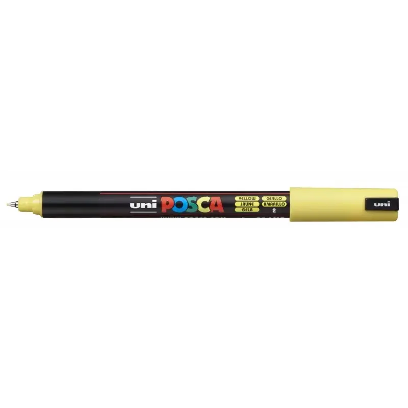 Posca PC-1MR Marcador de Pintura - Punta Roller de Fibra 0.7mm - Linea Extrafina - Tinta Pigmentada Base al Agua - Resistente a