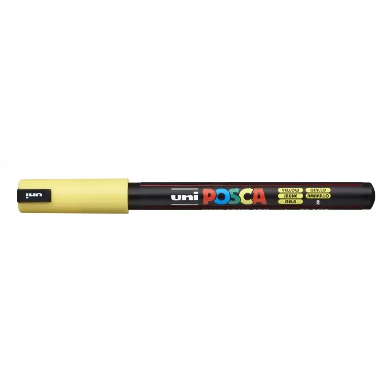 Posca PC-1MR Marcador de Pintura - Punta Roller de Fibra 0.7mm - Linea Extrafina - Tinta Pigmentada Base al Agua - Resistente a