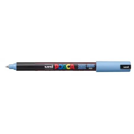 Posca PC-1MR Marcador de Pintura - Punta Roller de Fibra 0.7mm - Tinta Pigmentada Base al Agua - Resistente a la Luz - Color Azu
