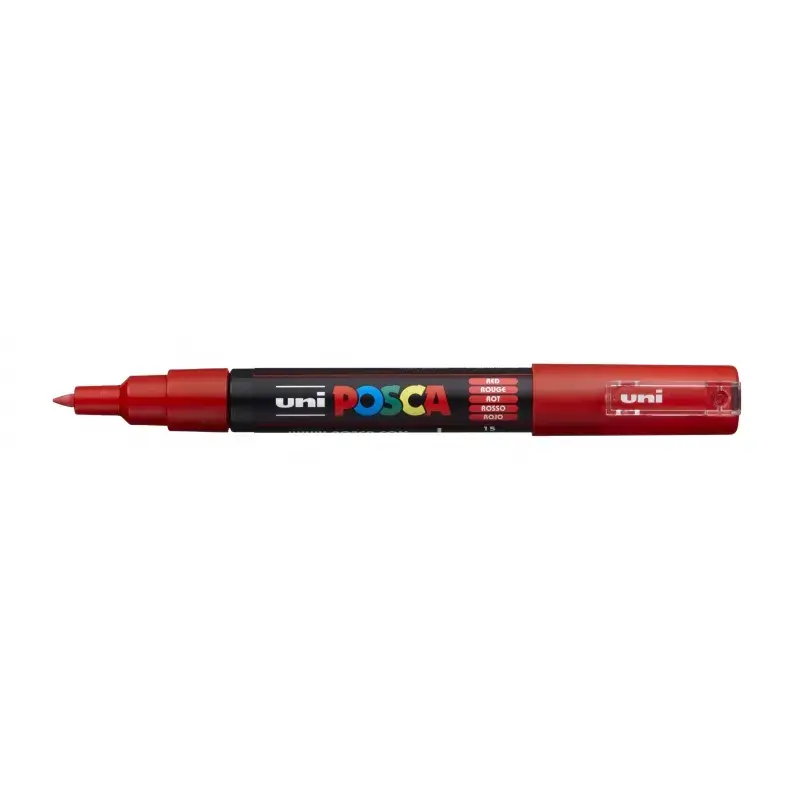Posca PC-1M Marcador de Pintura - Punta Conica 0.7mm - Tinta Base al Agua - No Permanente - Resistente a la Luz - Inodoro - Idea