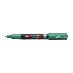 Posca PC-1M Marcador de Pintura - Punta Conica 0.7mm - Tinta Base al Agua - Resistente a la Luz - Color Verde | Ahorro Imprimien