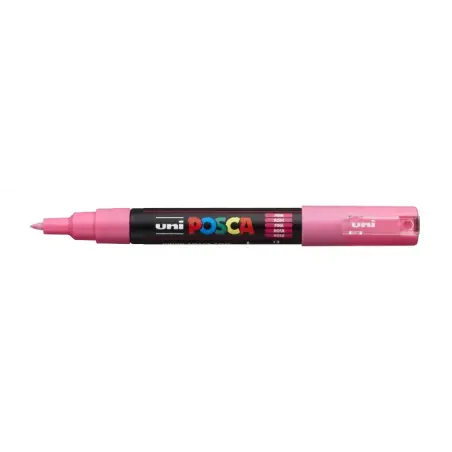 Posca PC-1M Marcador de Pintura - Punta Conica 0.7mm - Tinta Base al Agua - Resistente a la Luz - Color Rosa | Ahorro Imprimiend