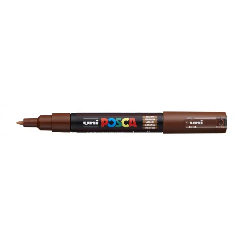 Posca PC-1M Marcador de Pintura - Punta de Poliester Conica 0.7mm - Tinta Base al Agua - Resistente a la Luz - No Permanente - C