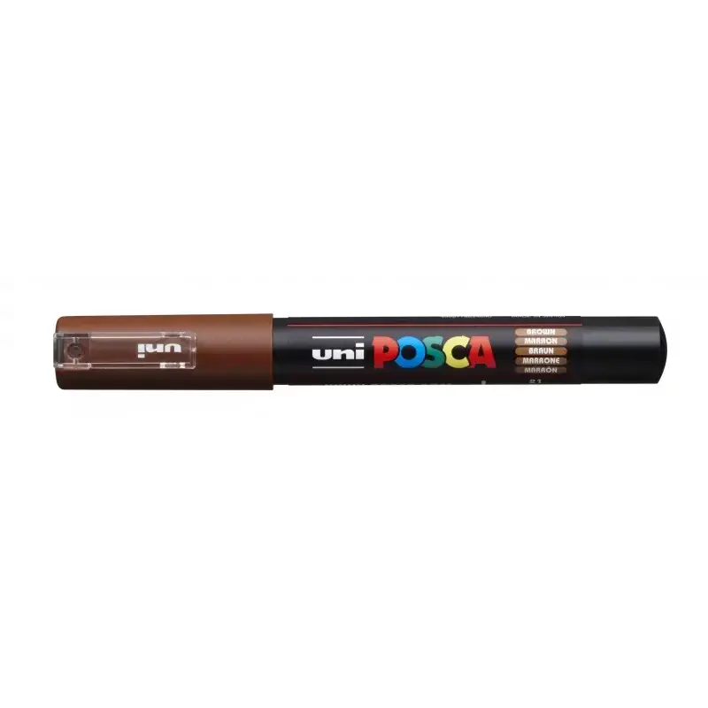 Posca PC-1M Marcador de Pintura - Punta de Poliester Conica 0.7mm - Tinta Base al Agua - Resistente a la Luz - No Permanente - C