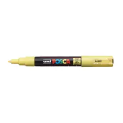 Posca PC-1M Marcador de Pintura - Punta de Poliester Conica 0.7mm - Tinta Base al Agua - Resistente a la Luz - Color Amarillo |