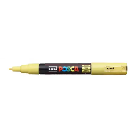 Posca PC-1M Marcador de Pintura - Punta de Poliester Conica 0.7mm - Tinta Base al Agua - Resistente a la Luz - Color Amarillo |