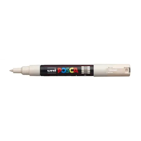 Posca PC-1M Marcador de Pintura - Punta de Poliester Conica 0.7mm - Tinta Base al Agua - Resistente a la Luz - Color Beige | Aho