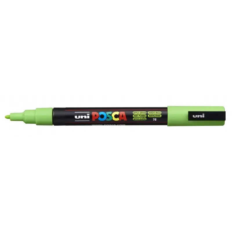 Posca PC-3M Marcador de Pintura - Punta Conica de Poliester 0.9-1.3mm - Tinta Base al Agua - Resistente a la Luz - No Permanente