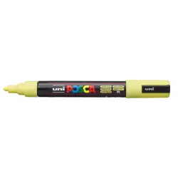 Posca PC-5M Marcador de Pintura - Punta de Poliester 1.8-2.5mm - Tinta Base al Agua - Resistente a la Luz - Color Amarillo Sol |