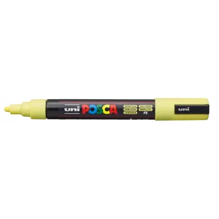 Posca PC-5M Marcador de Pintura - Punta de Poliester 1.8-2.5mm - Tinta Base al Agua - Resistente a la Luz - Color Amarillo Sol |
