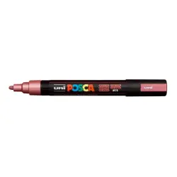 Posca PC-5M Marcador de Pintura - Punta de Bala 1.8-2.5mm - Base al Agua - No Permanente - Resistente a la Luz - Color Rojo Meta