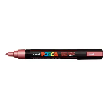 Posca PC-5M Marcador de Pintura - Punta de Bala 1.8-2.5mm - Base al Agua - No Permanente - Resistente a la Luz - Color Rojo Meta