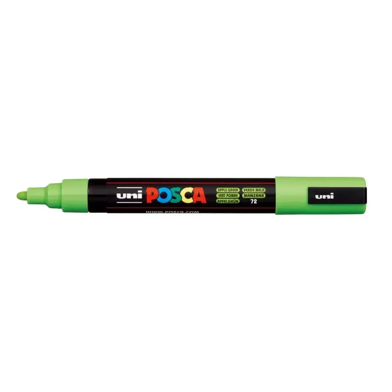 Posca PC-5M Marcador de Pintura - Punta de Bala 1.8-2.5mm - Tinta Base al Agua - Resistente a la Luz - No Permanente - Color Ver