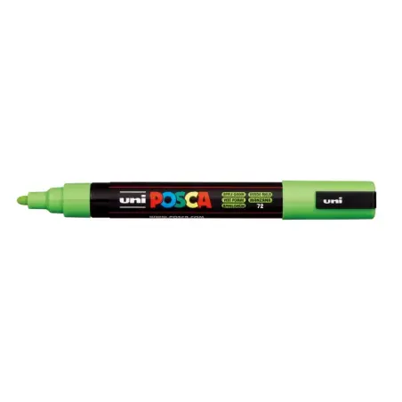 Posca PC-5M Marcador de Pintura - Punta de Bala 1.8-2.5mm - Tinta Base al Agua - Resistente a la Luz - No Permanente - Color Ver