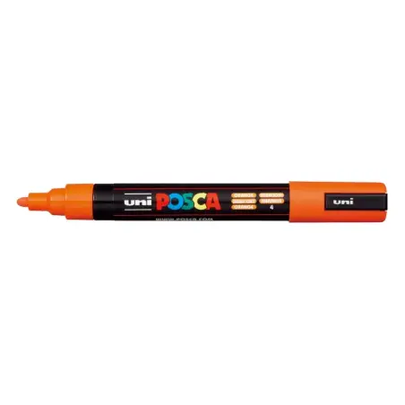 Posca PC-5M Marcador de Pintura - Punta de Poliester 1.8-2.5mm - Tinta Base al Agua - Resistente a la Luz - Color Naranja | Ahor