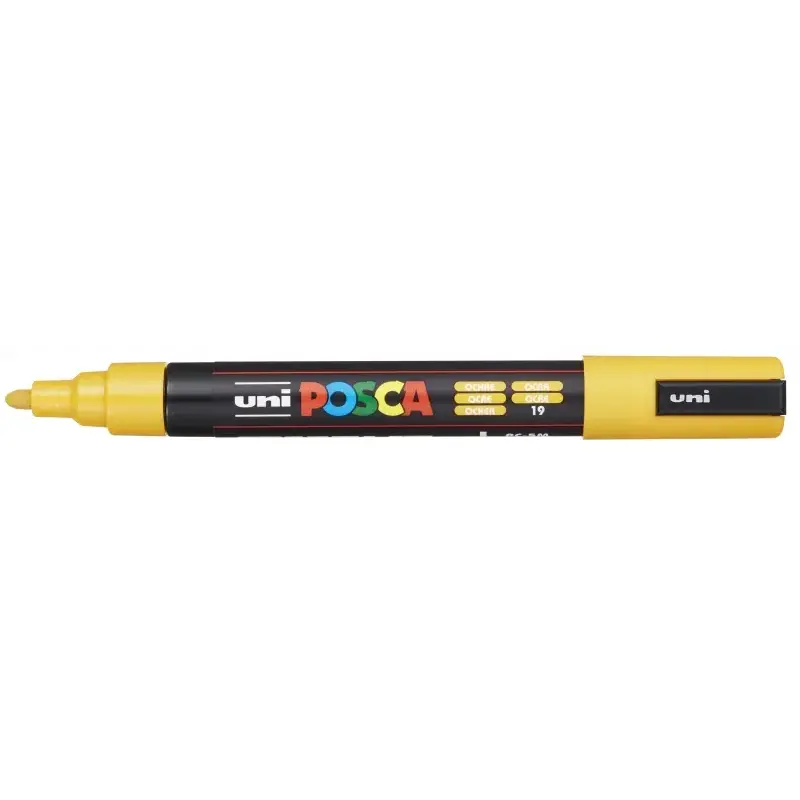 Posca PC-5M Marcador de Pintura - Punta de Poliester 1.8-2.5mm - Tinta Base al Agua - Resistente a la Luz - Color Ocre | Ahorro