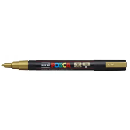 Posca PC-3M Marcador de Pintura - Punta Conica 0.9-1.3mm - Tinta Base al Agua - Resistente a la Luz - No Permanente - Ideal para