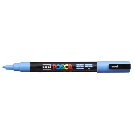 Posca PC-3M Marcador de Pintura - Punta Conica 0.9-1.3mm - Tinta Base al Agua - Resistente a la Luz - No Permanente - Color Azul