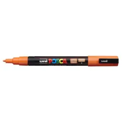 Posca PC-3M Marcador de Pintura - Punta Conica 0.9-1.3mm - Tinta Base al Agua - Resistente a la Luz - Color Naranja | Ahorro Imp