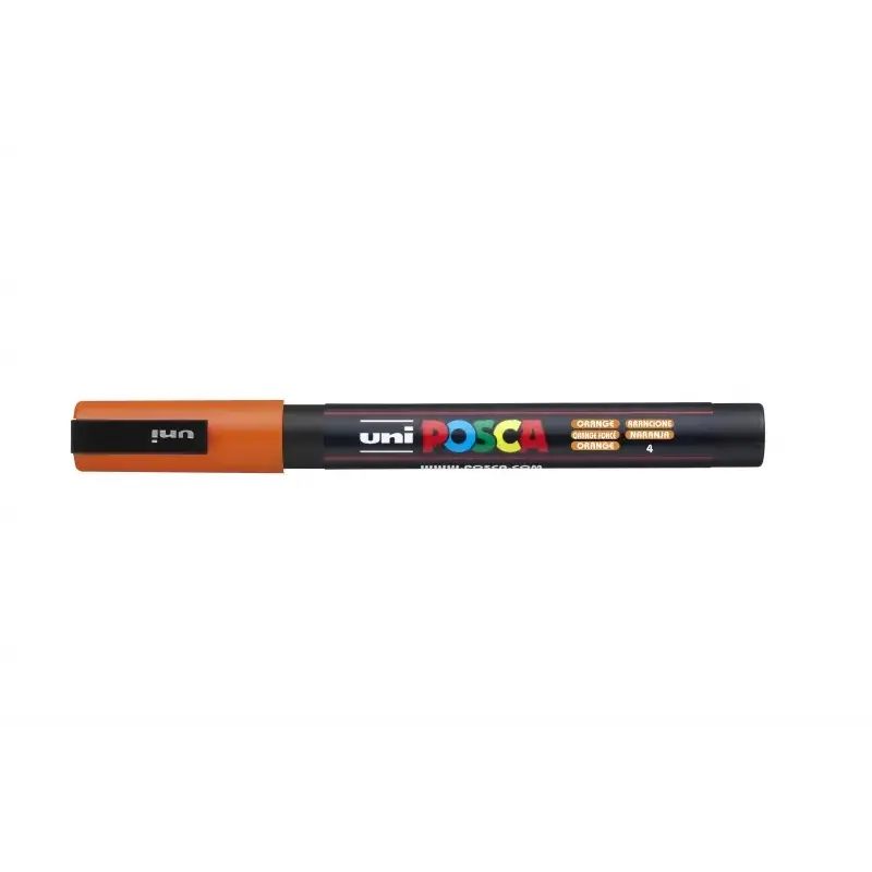 Posca PC-3M Marcador de Pintura - Punta Conica 0.9-1.3mm - Tinta Base al Agua - Resistente a la Luz - Color Naranja | Ahorro Imp