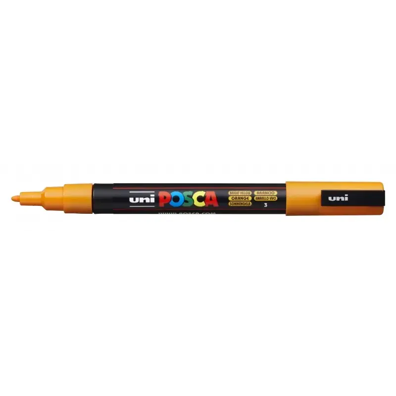 Posca PC-3M Marcador de Pintura - Punta Conica de Poliester 0.9-1.3mm - Tinta Base al Agua - Resistente a la Luz - No Permanente