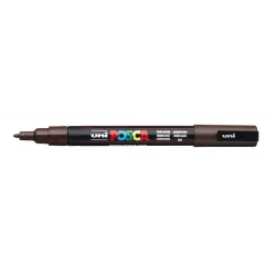 Posca PC-3M Marcador de Pintura - Punta Conica de Poliester 0.9-1.3mm - Tinta Base al Agua - Resistente a la Luz - Color Marron