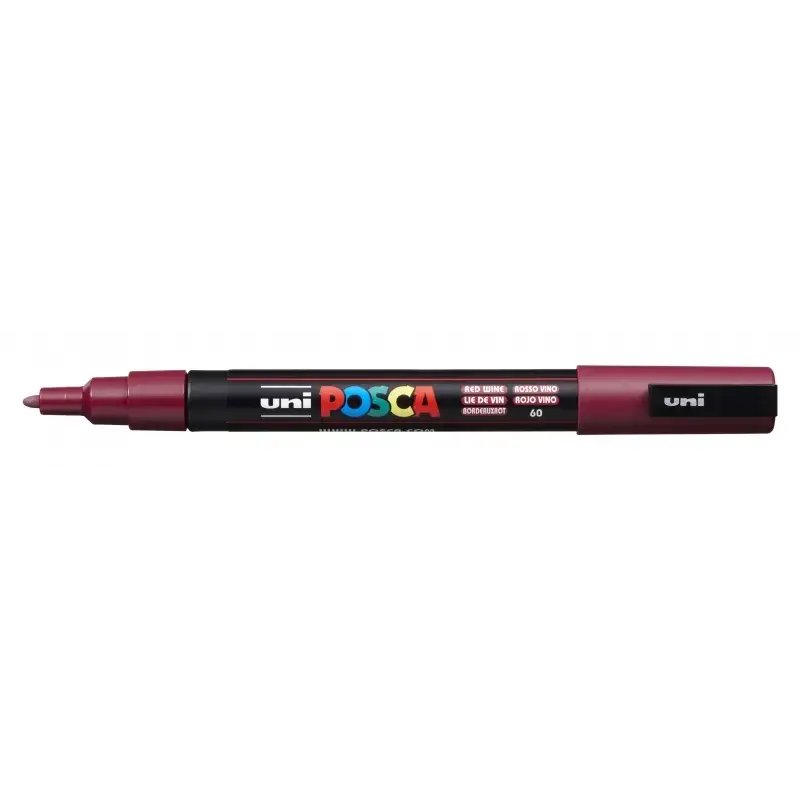 Posca PC-3M Marcador de Pintura - Punta de Poliester Conica 0.9-1.3mm - Tinta Base al Agua - Resistente a la Luz - No Permanente
