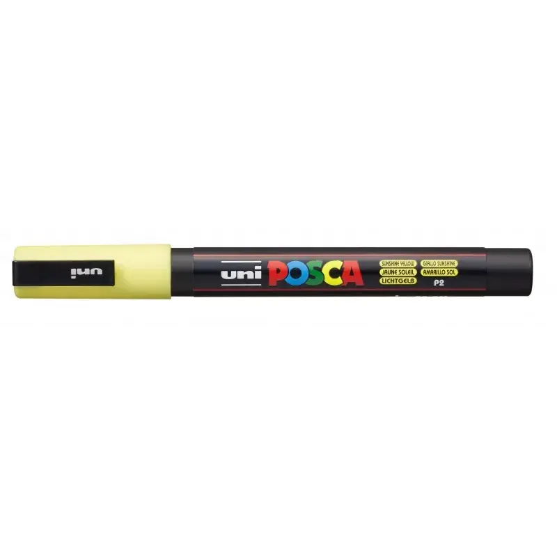 Posca PC-3M Marcador de Pintura - Punta Conica 0.9-1.3mm - Tinta Base al Agua - Resistente a la Luz - Color Amarillo Sol | Ahorr