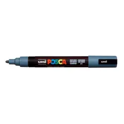 Posca PC-5M Marcador de Pintura - Punta de Bala 1.8-2.5mm - Tinta Base al Agua - Resistente a la Luz - No Permanente - Color Gri