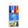 Carioca Acrylic Pack de 4 Marcadores de Pintura Acrilica - Punta Redonda Media 1.8-2.5mm - Tinta a Base de Agua - Alta Cobertura