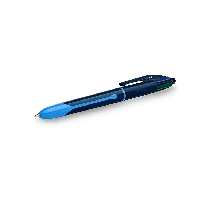 Bic 4 Colours Smooth Drop Boligrafo de Bola Retractil - Punta Media de 1.0mm - Escritura un 40% mas Suave - 4 Colores | Ahorro I