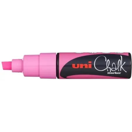 Uni-ball PWE-8K Marcador de Tiza Liquida - Punta Biselada 8mm - Borrado en Humedo - Resistente a la Lluvia y Exteriores - Color