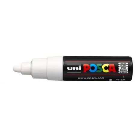 Posca PC-7M Marcador de Pintura - Punta de Poliester Forma de Bala 4.5-5.5mm - Tinta Base al Agua - Resistente a la Luz - Color