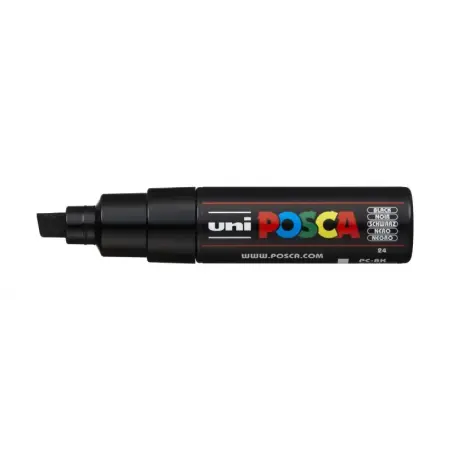 Posca PC-8K Marcador de Pintura - Punta Biselada Acrilica 8mm - Tinta Base al Agua - Resistente a la Luz - No Permanente - Color